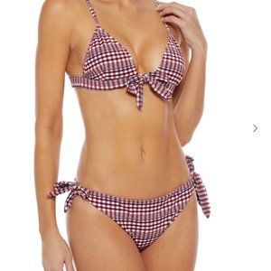 GANNI Gingham Seersucker Bikini Set
